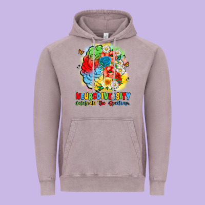 Neurodiversity Celebrate The Spectrum Vintage Hoodie Designed By Jahusdesignshop
