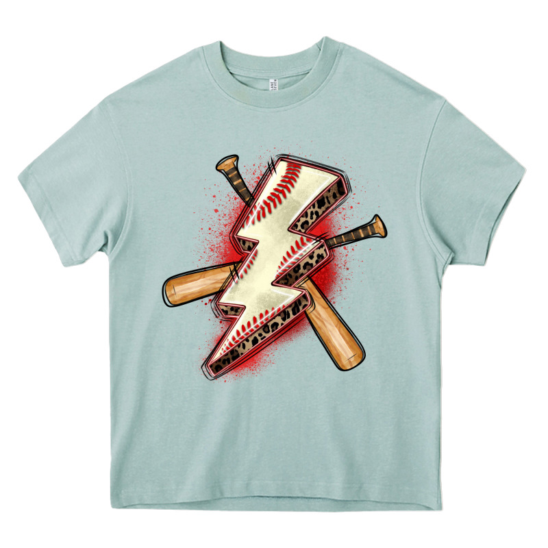 Baseball Lightning Bolt Heavy Core Tee by Zillion Design Studio | Teevron