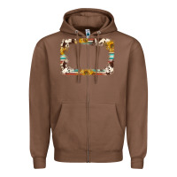 Chestnut western serape sunflower background frame Zipper Hoodie - NancyCooperArtShop