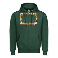 Sports Green western serape sunflower background frame Zipper Hoodie - NancyCooperArtShop