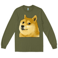 Army Green doge coin shiba dog Long Sleeve Tee - Jasminsmagicworld