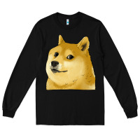Black doge coin shiba dog Long Sleeve Tee - Jasminsmagicworld
