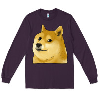 Plum doge coin shiba dog Long Sleeve Tee - Jasminsmagicworld