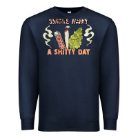 Navy smoke away a sh tty day Premium Sweatshirt - Artiststas