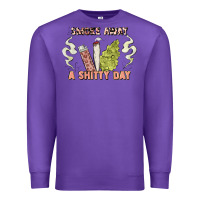 Purple smoke away a sh tty day Premium Sweatshirt - Artiststas