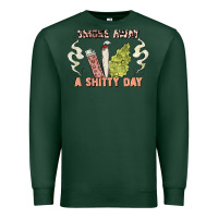 Sports Green smoke away a sh tty day Premium Sweatshirt - Artiststas