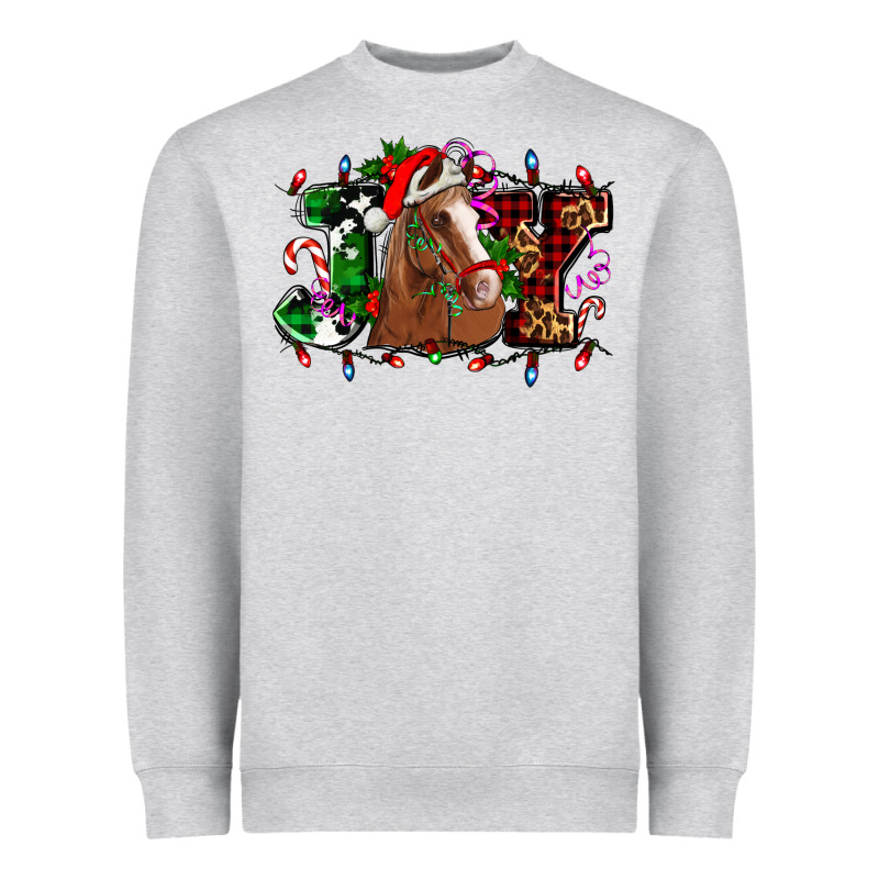 Joy And Horse Christmas Heavyweight Sweatshirt by AdoDesignShop | Teevron