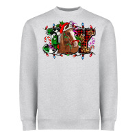 Heather Grey joy and horse Christmas Heavyweight Sweatshirt - AdoDesignShop