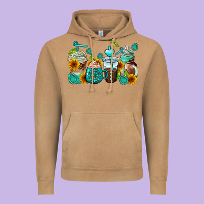 Gemstone Coffee Cups Vintage Hoodie Designed By Adodesignshop