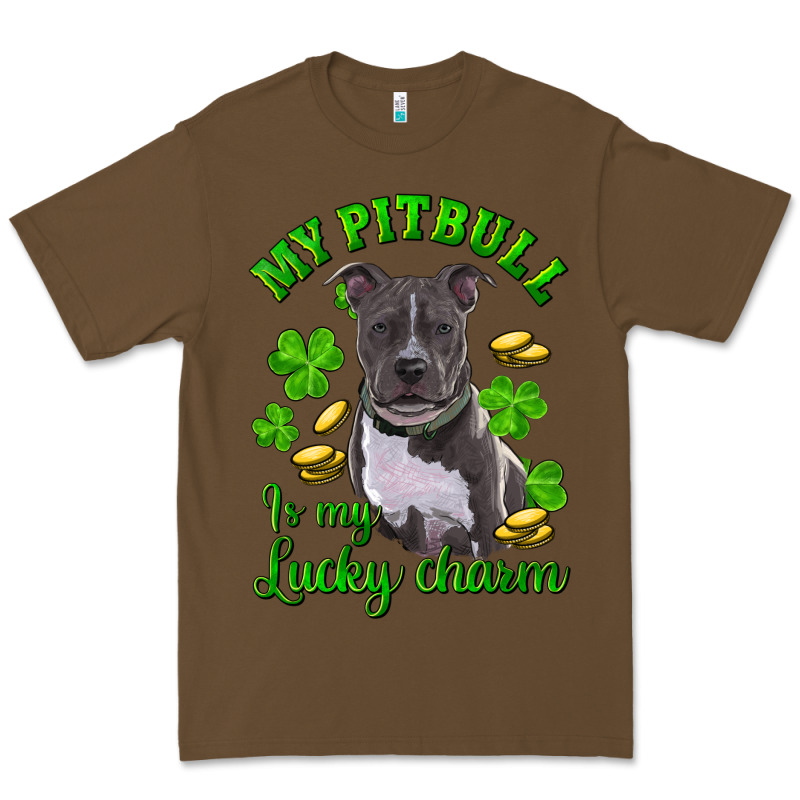 St Patricks Day My Pitbuli My Lucky Charm Premium Tee by RanaPortraitStore | Teevron