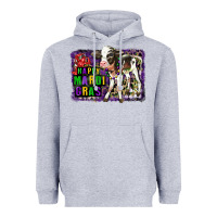 Heather Grey Mardi Gras Calf Heavyweight Hoodie - LillyAllenDesigns