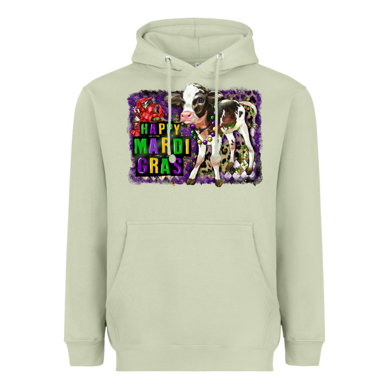 Mardi Gras Calf Heavyweight Hoodie by LillyAllenDesigns | Teevron