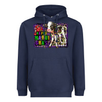 Navy Mardi Gras Calf Heavyweight Hoodie - LillyAllenDesigns