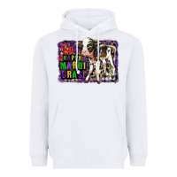 White Mardi Gras Calf Heavyweight Hoodie - LillyAllenDesigns