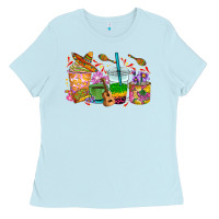 Baby Blue Mexico coffee cups Ladies Tee - RanaPortraitStore
