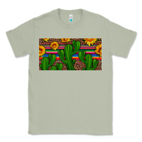 Matcha sunflowers and cactus license plate Classic Tee - Artiststas