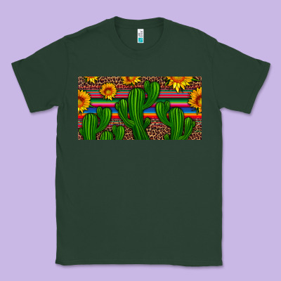 Sunflowers And Cactus License Plate Classic Tee Designed By Artiststas