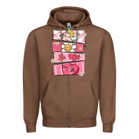 Chestnut trendy valentines day retro characters Zipper Hoodie - MaliasSmallBusiness
