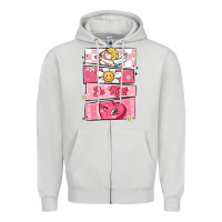 Dove Grey trendy valentines day retro characters Zipper Hoodie - MaliasSmallBusiness