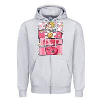 Heather Grey trendy valentines day retro characters Zipper Hoodie - MaliasSmallBusiness