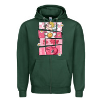 Sports Green trendy valentines day retro characters Zipper Hoodie - MaliasSmallBusiness
