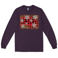 Plum snowflake background Long Sleeve Tee - BarkalooDesign