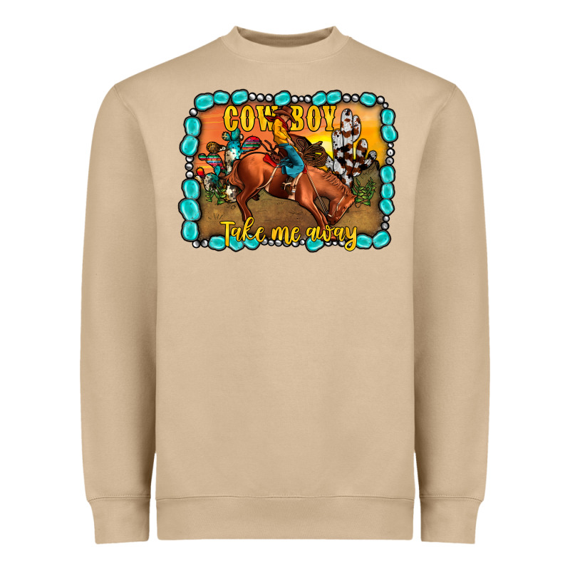 Cowboy Take Me Away Heavyweight Sweatshirt by JahusDesignShop | Teevron