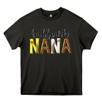 Asphalt ballpark nana with leopard Heavy Core Tee - texasbilliewilder