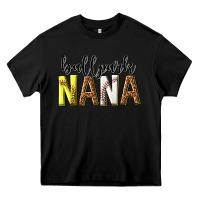 Black ballpark nana with leopard Heavy Core Tee - texasbilliewilder