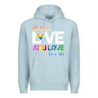 Blue Mist All For Love And Love For All Premium Hoodie - Bettercallsaul