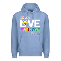 Colony Blue All For Love And Love For All Premium Hoodie - Bettercallsaul
