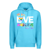 Ocean Blue All For Love And Love For All Premium Hoodie - Bettercallsaul