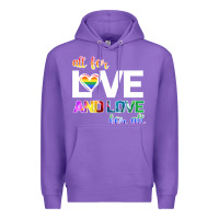 Purple All For Love And Love For All Premium Hoodie - Bettercallsaul