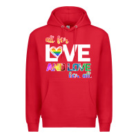 Red All For Love And Love For All Premium Hoodie - Bettercallsaul
