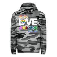 Slate Camo All For Love And Love For All Premium Hoodie - Bettercallsaul