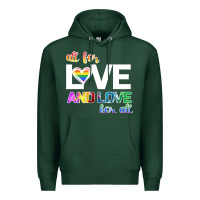 Sports Green All For Love And Love For All Premium Hoodie - Bettercallsaul