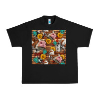 Black cow and western seamless pattern Urban Heavy Tee - BundleAndBundleShop