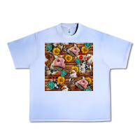 Grape Ice cow and western seamless pattern Urban Heavy Tee - BundleAndBundleShop