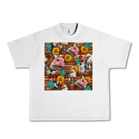 Lunar Rock cow and western seamless pattern Urban Heavy Tee - BundleAndBundleShop