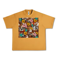 Peanut Butter cow and western seamless pattern Urban Heavy Tee - BundleAndBundleShop