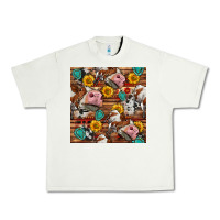 Pistachio cow and western seamless pattern Urban Heavy Tee - BundleAndBundleShop
