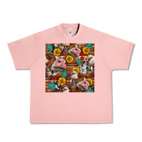 Salmon cow and western seamless pattern Urban Heavy Tee - BundleAndBundleShop