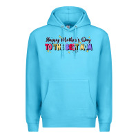 Ocean Blue happy mother's to the best mom Premium Hoodie - JahusDesignShop