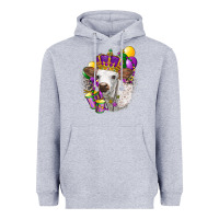 Heather Grey Mardi Gras Longhorn Calf Heavyweight Hoodie - LillyAllenDesigns