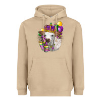 Mushroom Mardi Gras Longhorn Calf Heavyweight Hoodie - LillyAllenDesigns