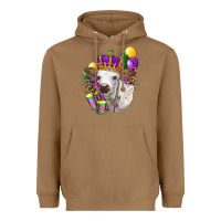 Toasted Coconut Mardi Gras Longhorn Calf Heavyweight Hoodie - LillyAllenDesigns