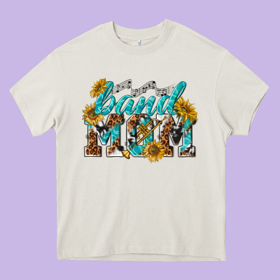Band Mom Heavy Core Tee Designed By Texasbilliewilder