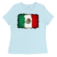 Baby Blue Mexican flag Ladies Tee - RanaPortraitStore