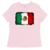Bubblegum Pink Mexican flag Ladies Tee - RanaPortraitStore