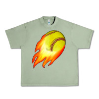 Oil Green softball Urban Heavy Tee - JahusDesignShop